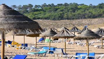 Vlak bij het strand, strandlakens