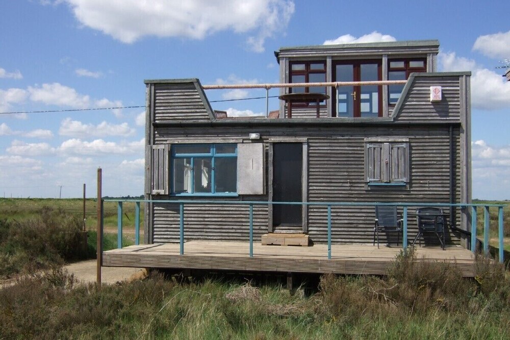 Stunning sea views in the Essex marshes over the sea wall next to nature reserve