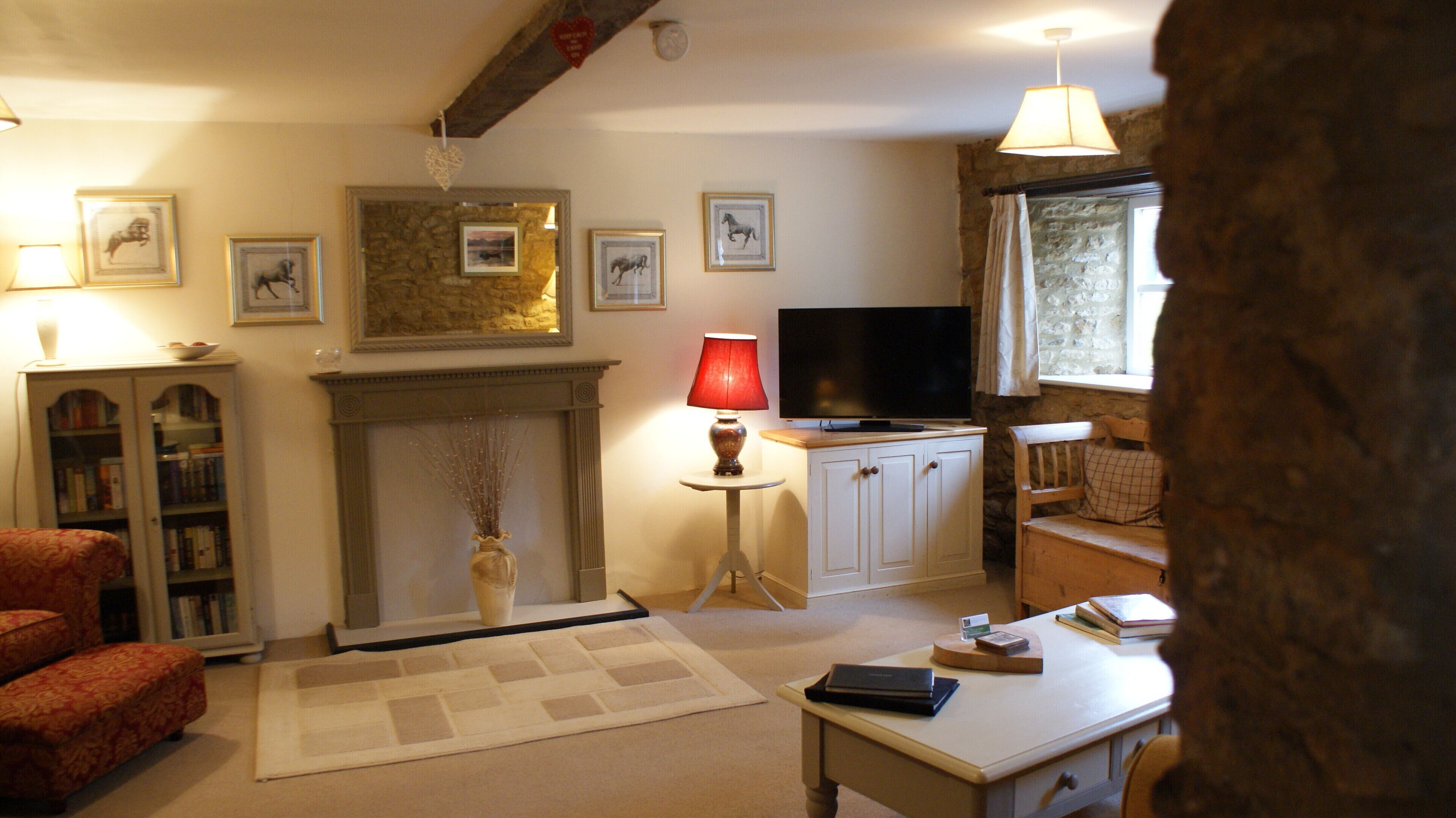 Een smart-tv, een dvd-speler en boeken