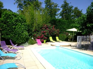 Een verwarmd zwembad