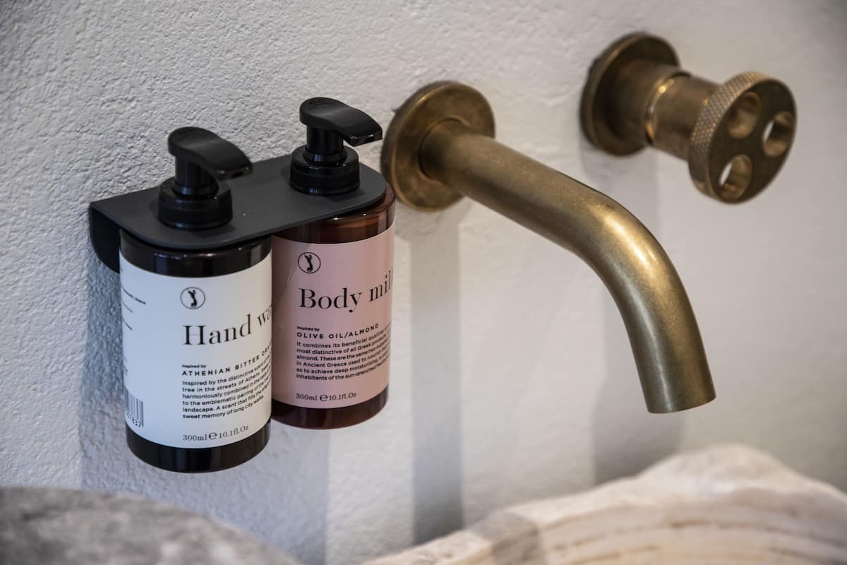 shower, designer toiletries, hair dryer, bathrobes