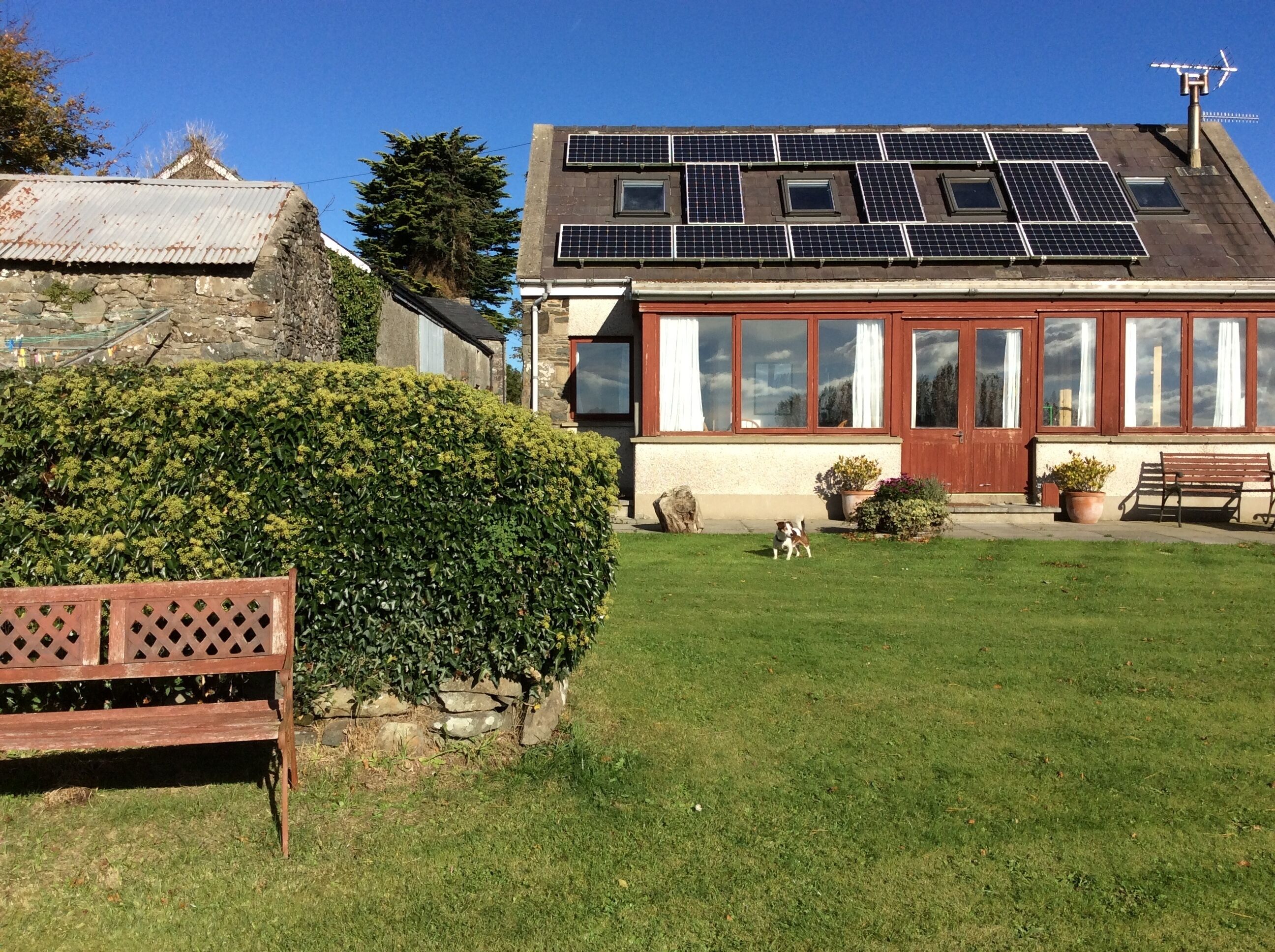 French doors into garden