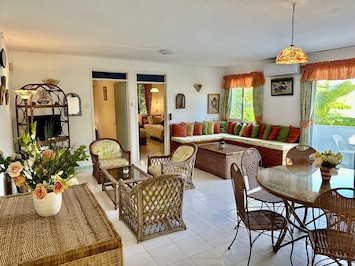 Spacious and bright air-conditioned living/dining room. Well furnished.