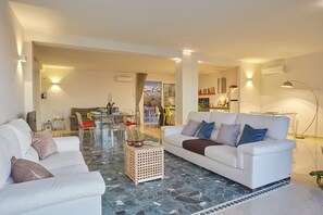 TV, DVD player, stereo