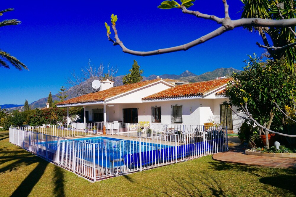 Family Villa in the foot hills of Marbella, with private garden and fenced pool.