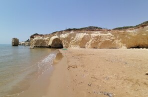 Playa en los alrededores y camastros 