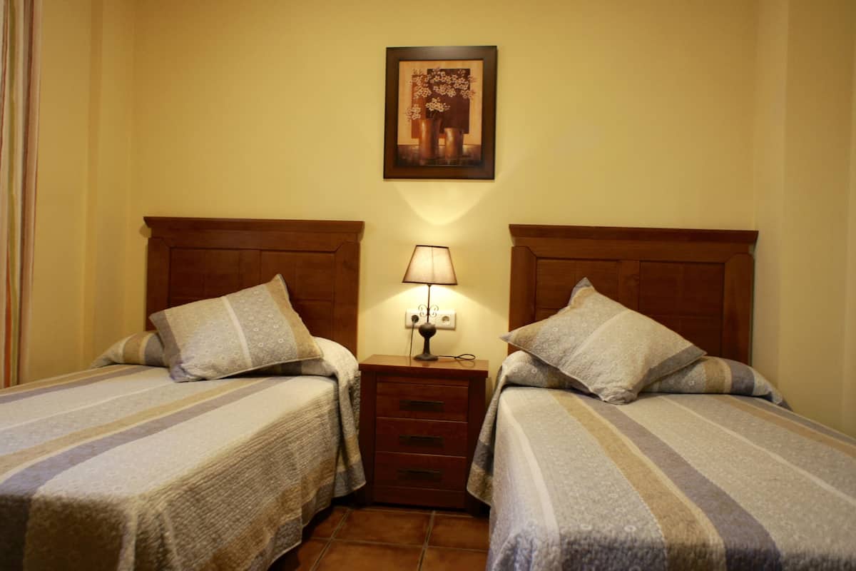City Twin Room | Desk, blackout drapes, soundproofing, rollaway beds (surcharge)