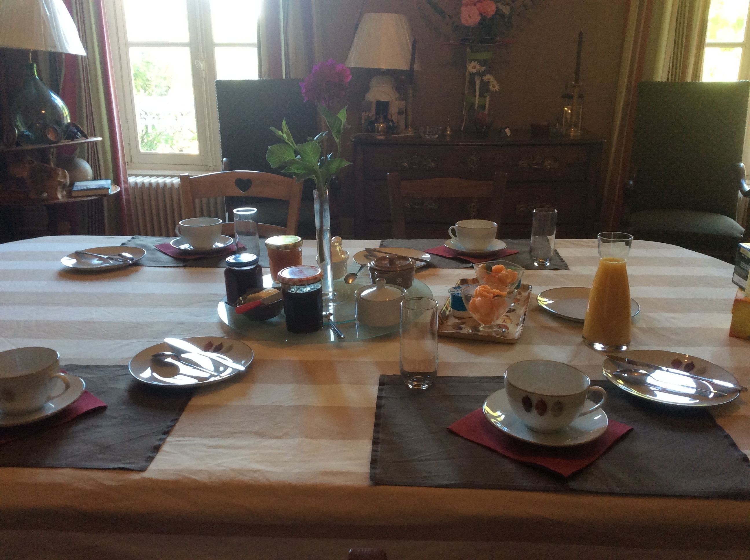 Petit déjeuner continental compris tous les jours