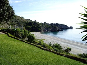 En la playa