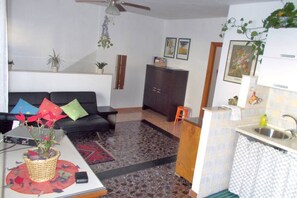 TV, DVD player, books