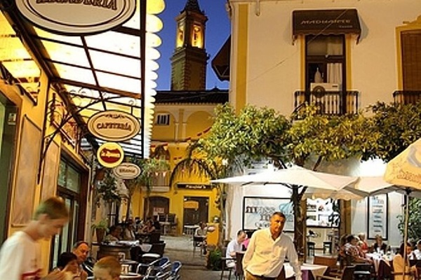 The amazing ice cream parlour in the old town