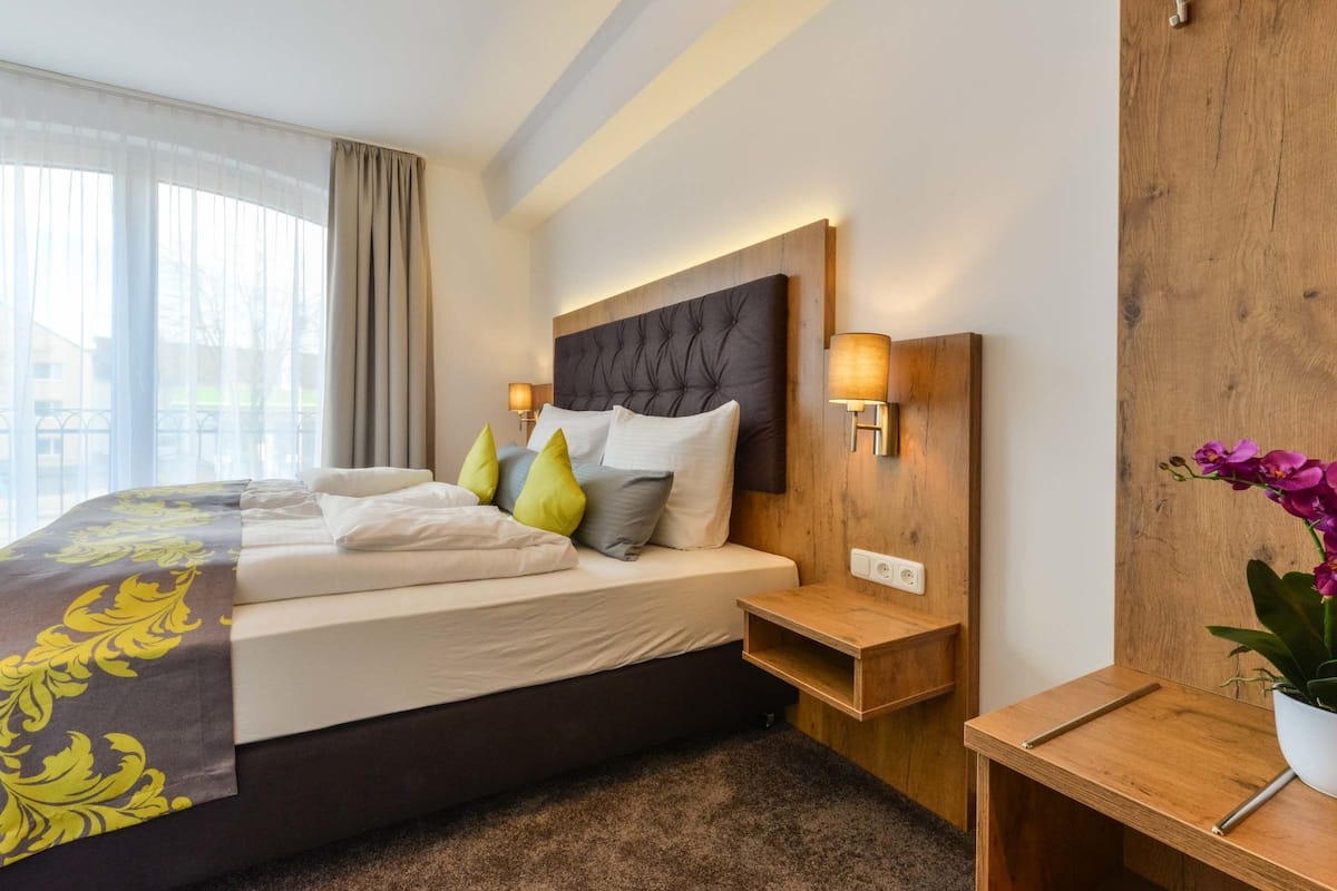 comfort double room | desk, blackout curtains, soundproofing, iron/ironing board