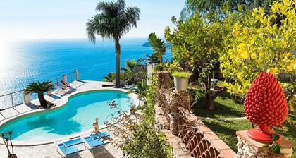 Pool villa with sea view near Taormina, Sicily
