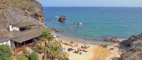 Sun-loungers, beach towels