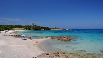 Plage à proximité, chaises longues