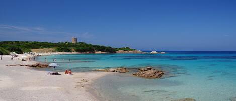 Beach nearby, sun loungers