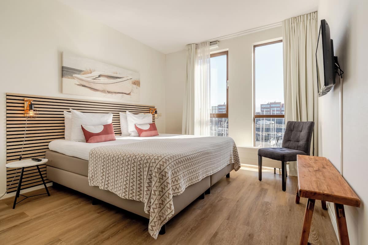 Apartemen, 1 kamar tidur (Nr. 60) | Brankas, kedap suara, setrika/meja setrika, dan Wi-Fi gratis