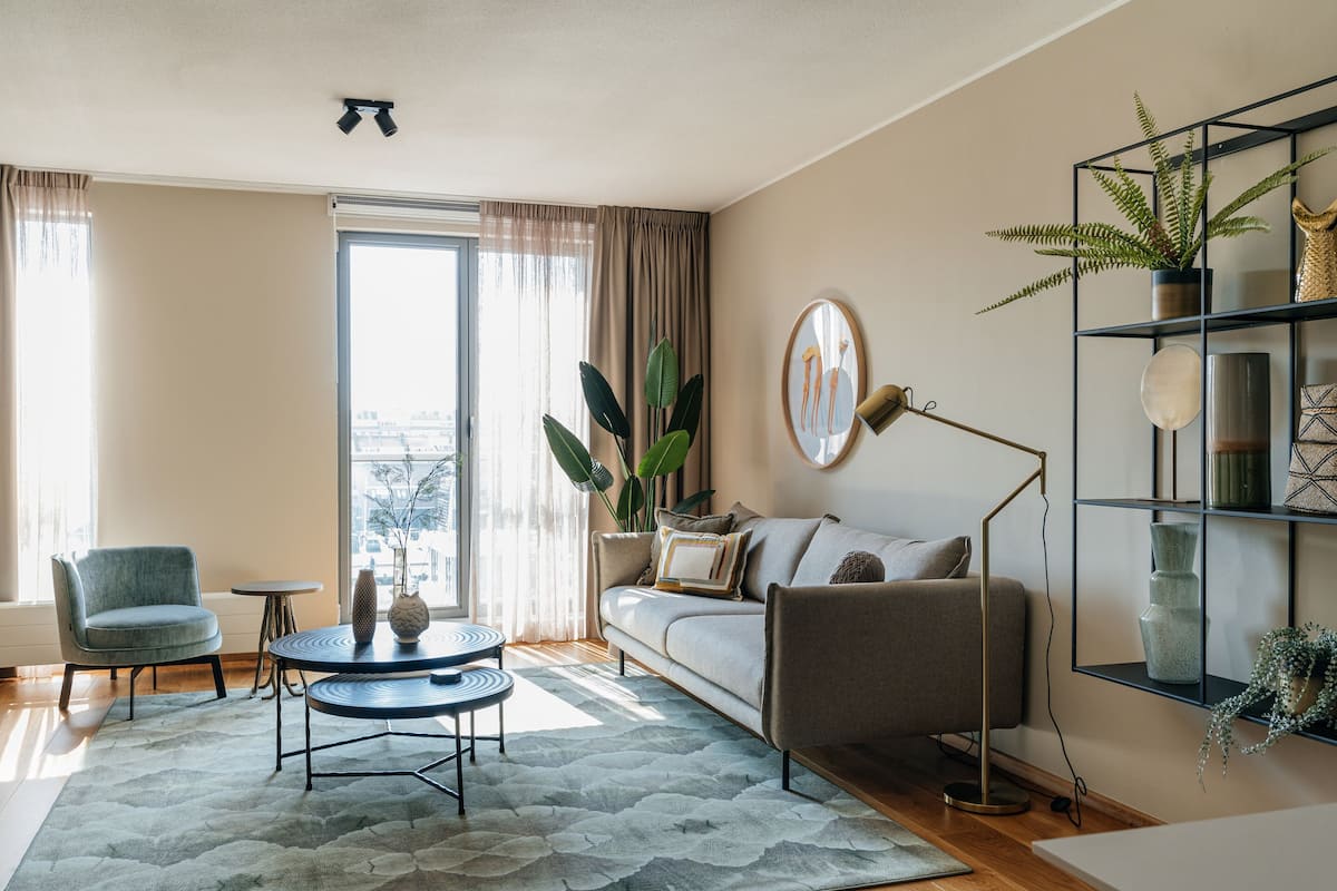 Apartment, 1 bedroom (No. 30A) | Ruang keluarga | Smart TV