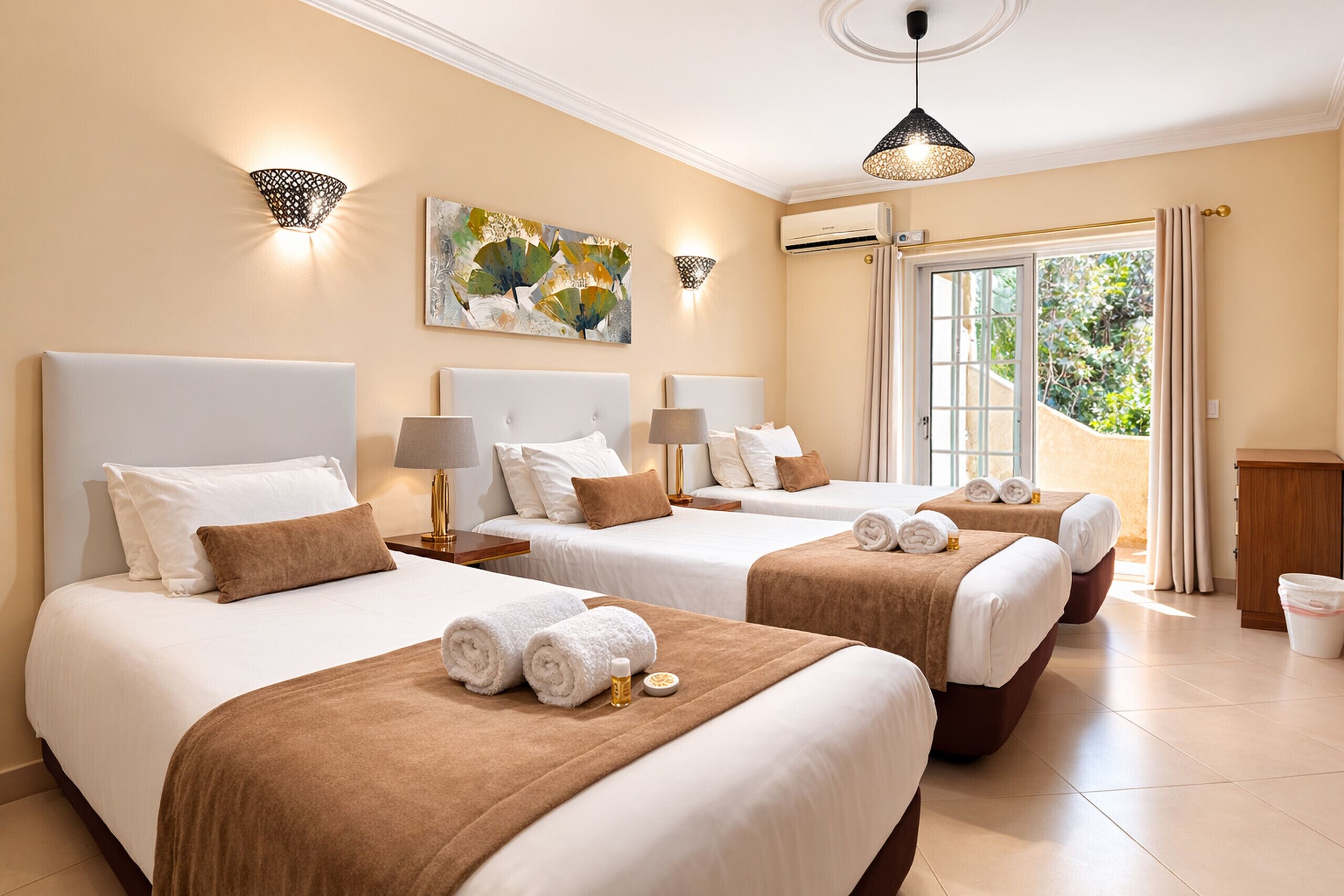 5 dormitorios, caja fuerte, tabla de planchar con plancha y wifi gratis