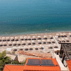 On the beach, free beach shuttle, free beach cabanas, sun-loungers