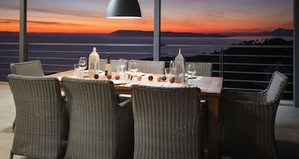 NEW luxury villa; stunning SEA VIEW; 250m2 terraces; big pool &garden,BBQ,sauna