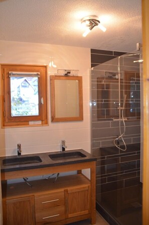 Shower, hair dryer