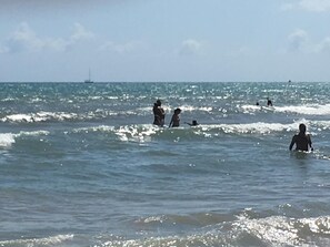 Beach nearby, sun-loungers