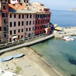 On the beach, sun loungers, beach towels
