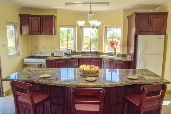 Villa Luxe, 3 chambres, non-fumeurs | Cuisine privée | Grand réfrigérateur, four, bouilloire électrique, blender