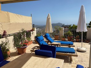 Terrace/patio - Villa Hilal, luxury villa, large private pool, amazing panoramic views.  (Kalkan)