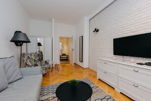 Exclusive Apartment, 1 Double Bed with Sofa bed, Non Smoking, Courtyard View | 2 bedrooms, premium bedding, desk, iron/ironing board - ShortStayPoland Marszałkowska - B28 (Warsaw)