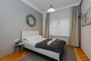 Exclusive Apartment, 1 Double Bed with Sofa bed, Non Smoking, Courtyard View | 2 bedrooms, premium bedding, desk, iron/ironing board - ShortStayPoland Marszałkowska - B28 (Warsaw)