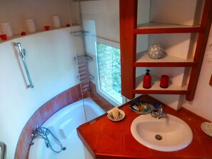 Bathtub, toilet paper