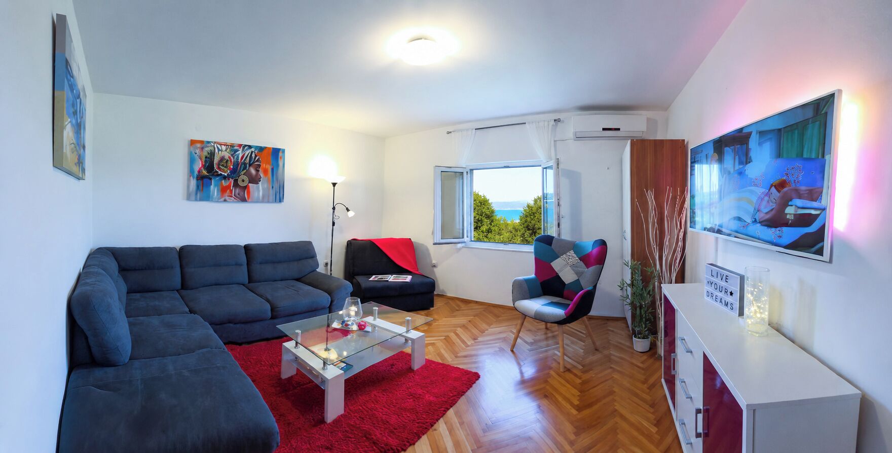Smart TV, DVD player, stereo