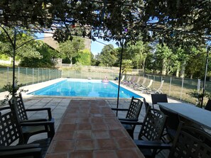 Pool - A stunning 1800 Castle near Carcassonne, Mirepoix. Large pool with diving board. (Pech-Luna)
