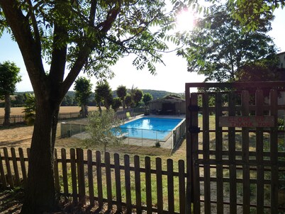 A stunning 1800 Castle near Carcassonne, Mirepoix. Large pool with diving board.