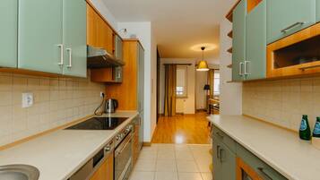 Comfort Apartment, Multiple Beds, Non Smoking, Courtyard View | Private kitchen