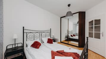 2 bedrooms, premium bedding, desk, iron/ironing board