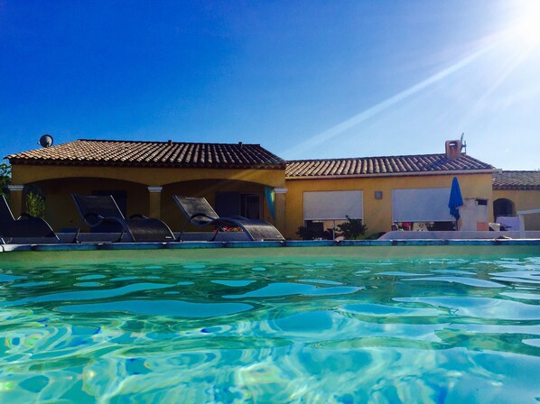 Outdoor pool, a heated pool