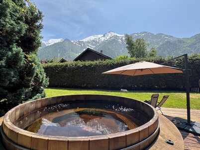Luxurious Chalet With Breathtaking Mont Blanc Views From Hot Tub and Garden