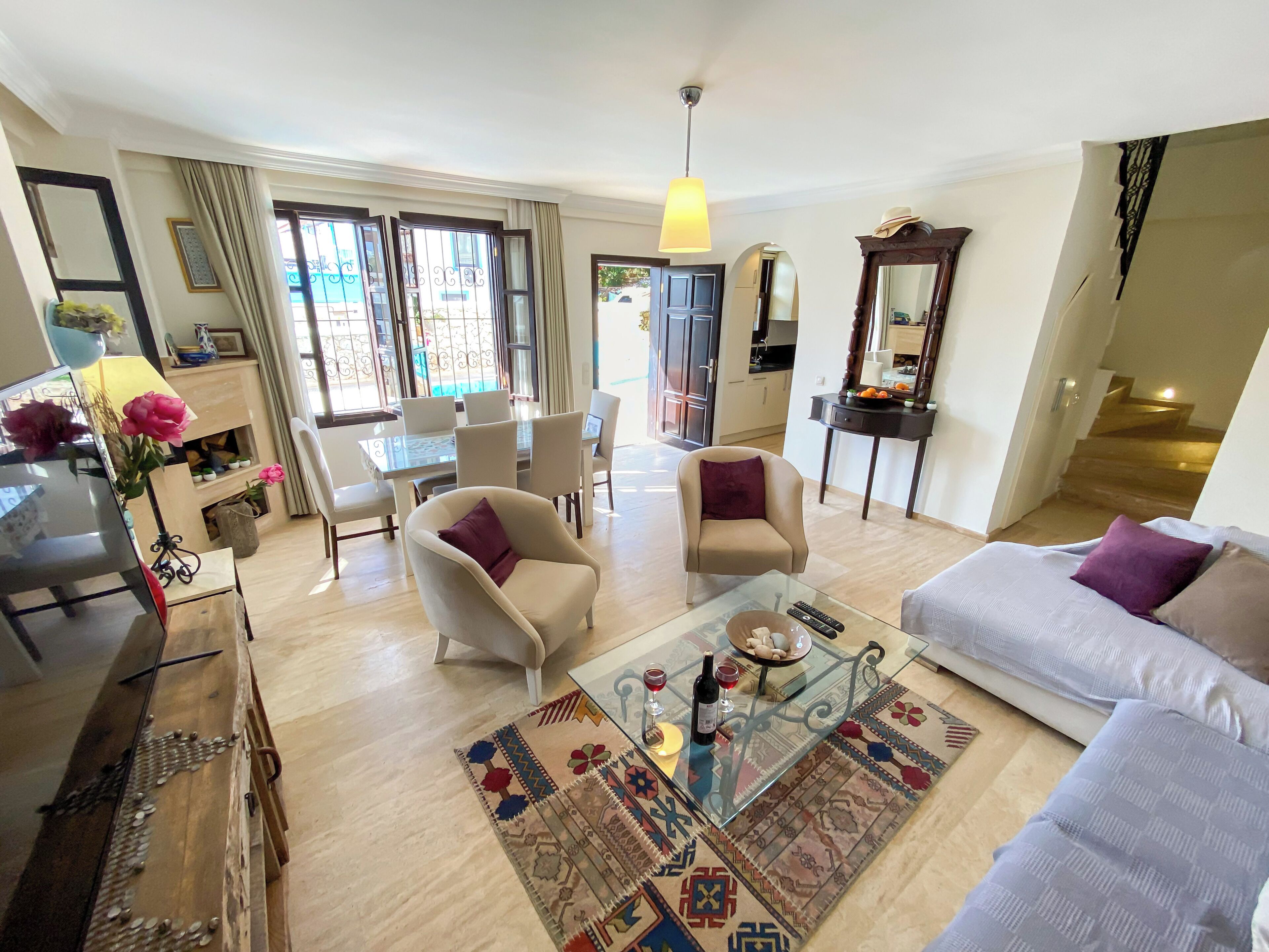 Villa Alarahan in central Kalkan Old Town with private heated pool, no taxis!