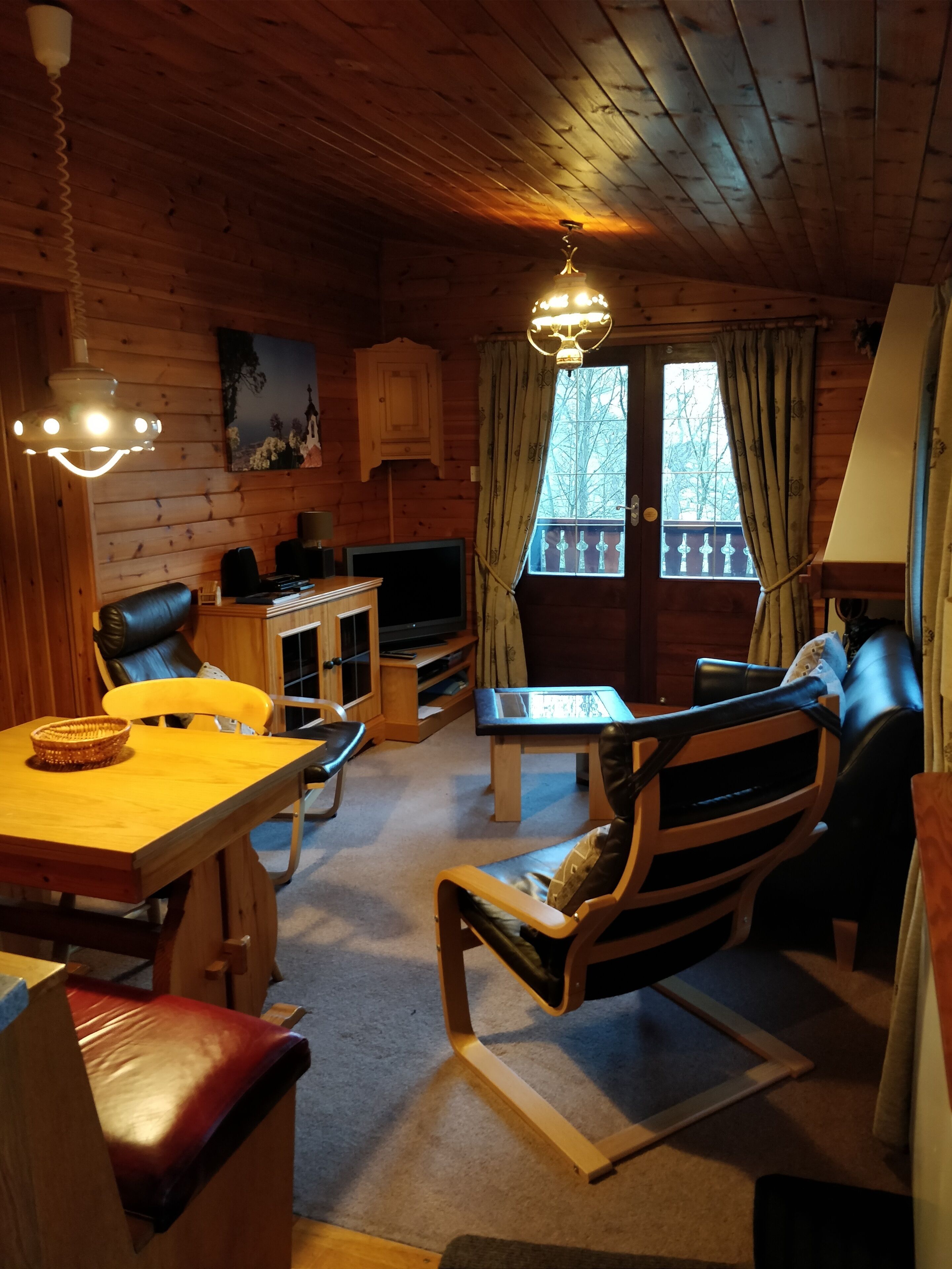 TV, fireplace, DVD player, ping pong