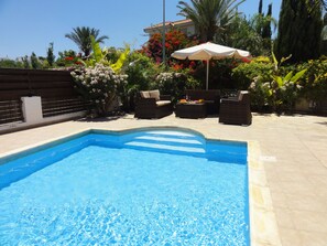Pool - Superb 5* Sea View Luxury Villa,Private Pool in Central Protaras with FREE WIFI (Protaras)