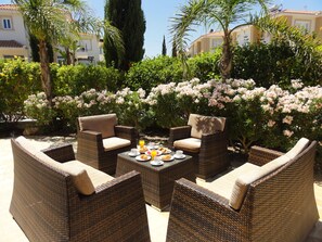 Terrace/patio - Superb 5* Sea View Luxury Villa,Private Pool in Central Protaras with FREE WIFI (Protaras)