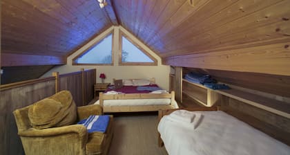 Beau duplex dans chalet avec sauna partagé, à 300m des pistes