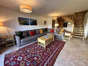 TV, DVD player, stereo