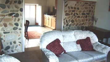 TV, DVD player, books, music library