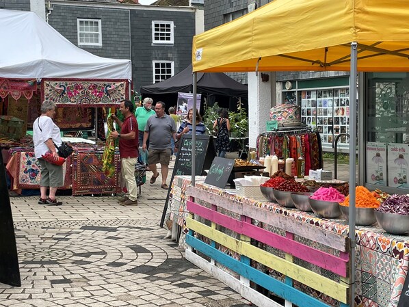 Outdoor dining - Beautifully renovated cosy house in the historic market town of Totnes, S Devon (Totnes)