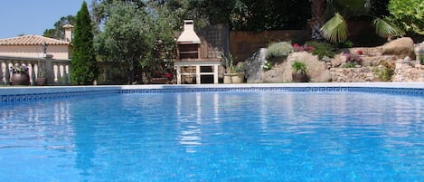 A heated pool