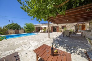 Pool - Traditional Stone Built Holiday Villa in Walled Courtyard with Private Pool (Paphos)
